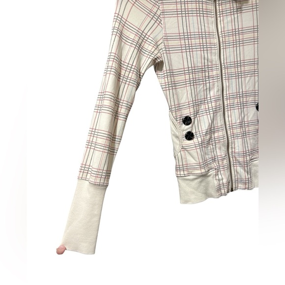 Twik XS Zip-Up Sweater – Cream & Purple Pattern - Picture 4 of 9